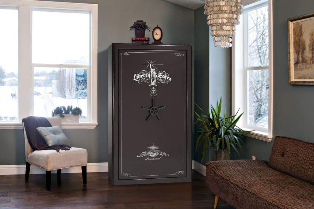 Liberty Safe in living room